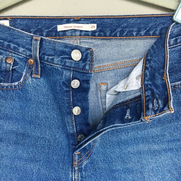 Levi’s Premium Wedgie Jeans Womens 29 High Rise Straight Vintage Style Y2K Retro - Picture 4 of 14